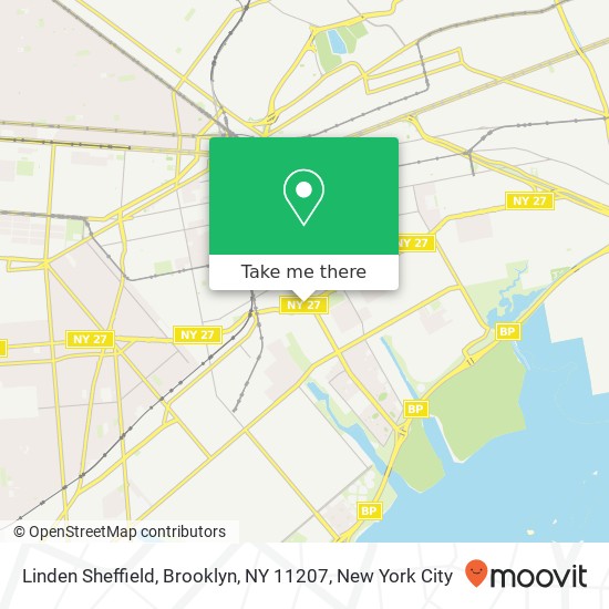 Mapa de Linden Sheffield, Brooklyn, NY 11207