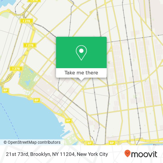 Mapa de 21st 73rd, Brooklyn, NY 11204