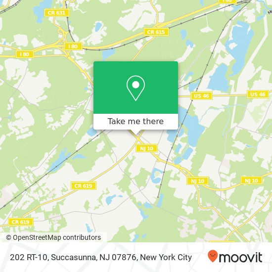 Mapa de 202 RT-10, Succasunna, NJ 07876