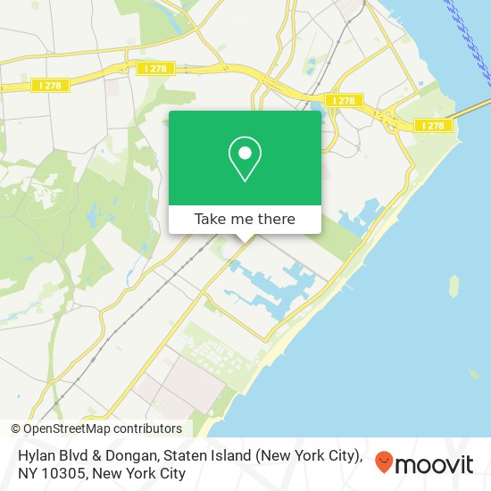 Mapa de Hylan Blvd & Dongan, Staten Island (New York City), NY 10305