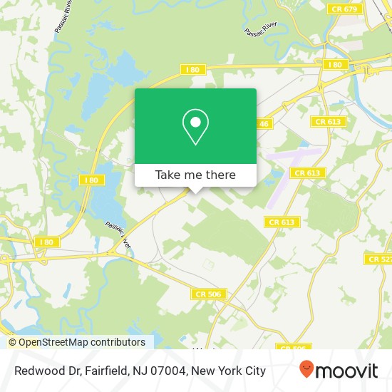 Redwood Dr, Fairfield, NJ 07004 map