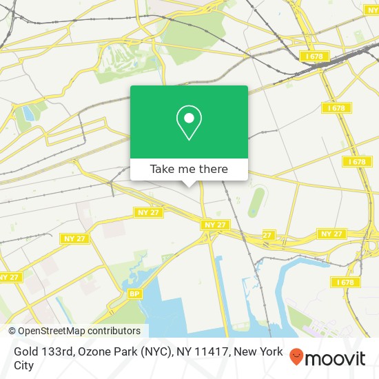 Mapa de Gold 133rd, Ozone Park (NYC), NY 11417