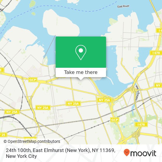 24th 100th, East Elmhurst (New York), NY 11369 map