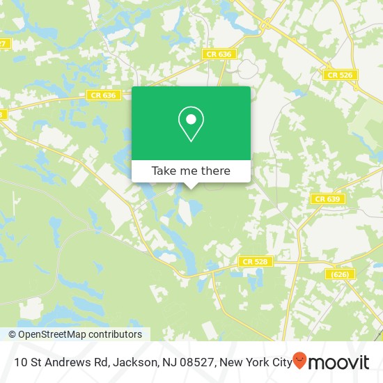 Mapa de 10 St Andrews Rd, Jackson, NJ 08527