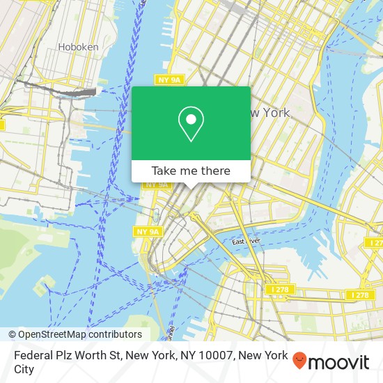 Federal Plz Worth St, New York, NY 10007 map