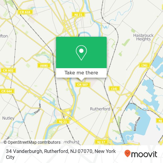 34 Vanderburgh, Rutherford, NJ 07070 map