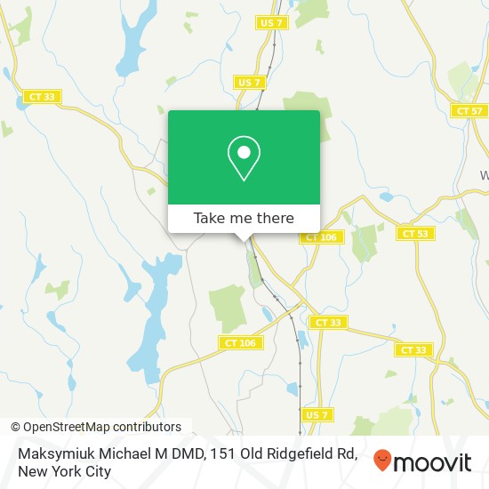 Maksymiuk Michael M DMD, 151 Old Ridgefield Rd map