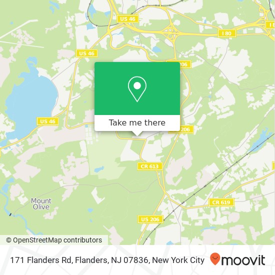 Mapa de 171 Flanders Rd, Flanders, NJ 07836