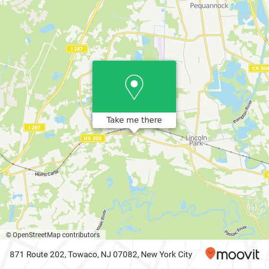 Mapa de 871 Route 202, Towaco, NJ 07082