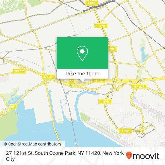 Mapa de 27 121st St, South Ozone Park, NY 11420