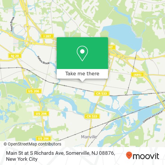 Mapa de Main St at S Richards Ave, Somerville, NJ 08876