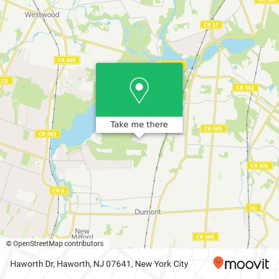 Mapa de Haworth Dr, Haworth, NJ 07641