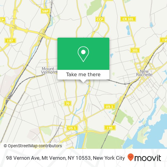 98 Vernon Ave, Mt Vernon, NY 10553 map