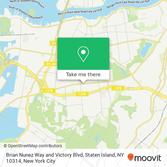 Brian Nunez Way and Victory Blvd, Staten Island, NY 10314 map