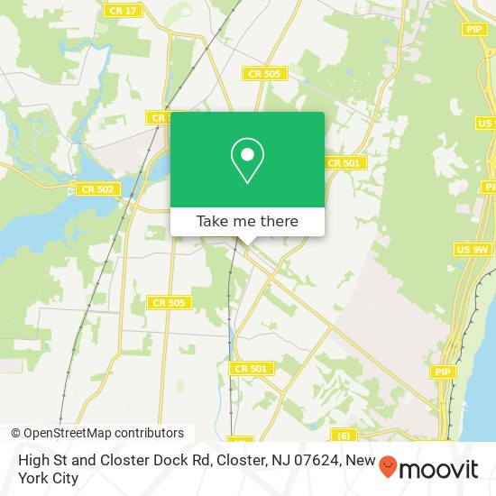 Mapa de High St and Closter Dock Rd, Closter, NJ 07624