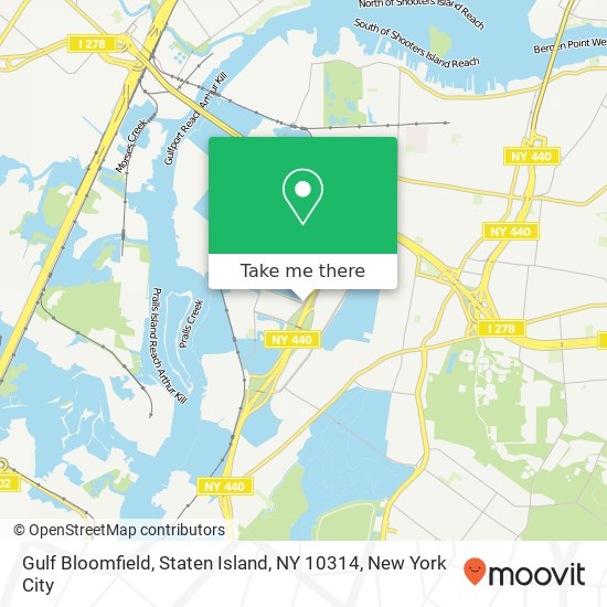 Mapa de Gulf Bloomfield, Staten Island, NY 10314