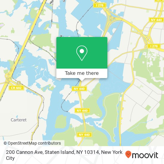 Mapa de 200 Cannon Ave, Staten Island, NY 10314