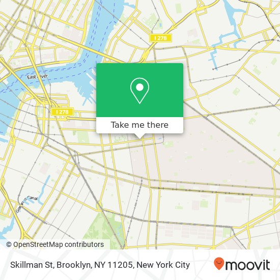 Mapa de Skillman St, Brooklyn, NY 11205