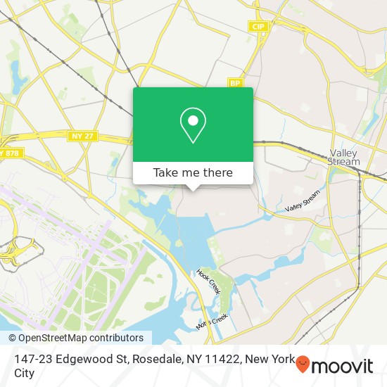 Mapa de 147-23 Edgewood St, Rosedale, NY 11422