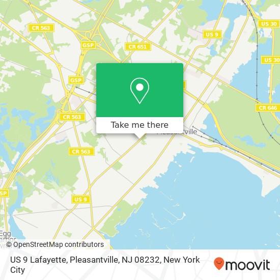 Mapa de US 9 Lafayette, Pleasantville, NJ 08232