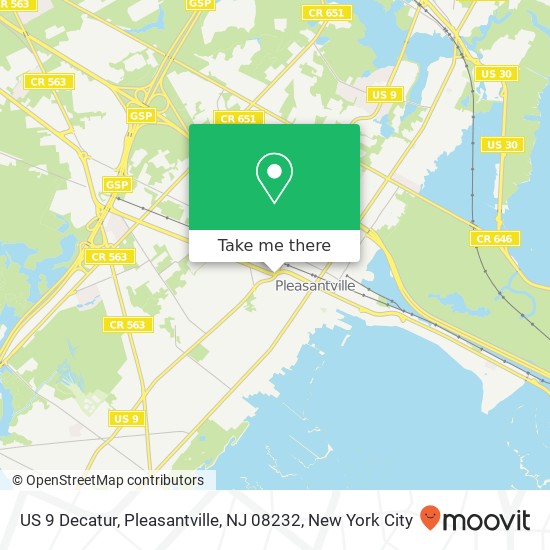 Mapa de US 9 Decatur, Pleasantville, NJ 08232