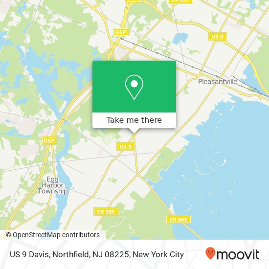 US 9 Davis, Northfield, NJ 08225 map