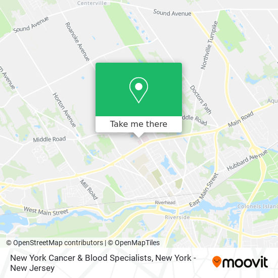 Mapa de New York Cancer & Blood Specialists