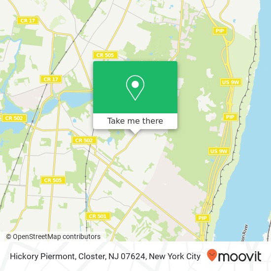 Mapa de Hickory Piermont, Closter, NJ 07624