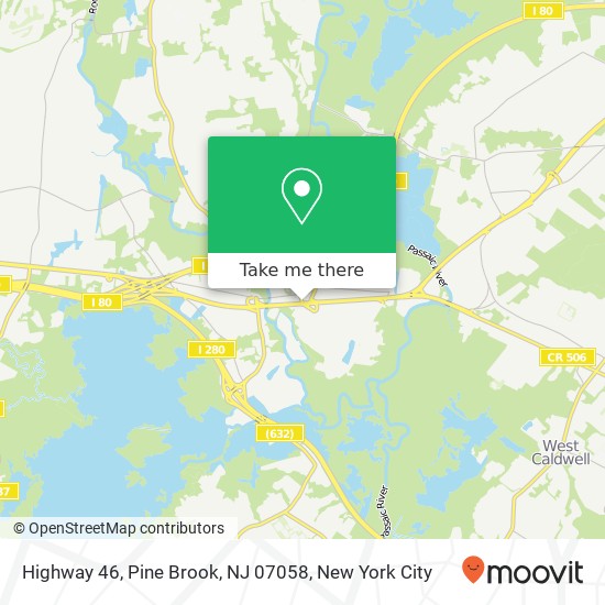Mapa de Highway 46, Pine Brook, NJ 07058