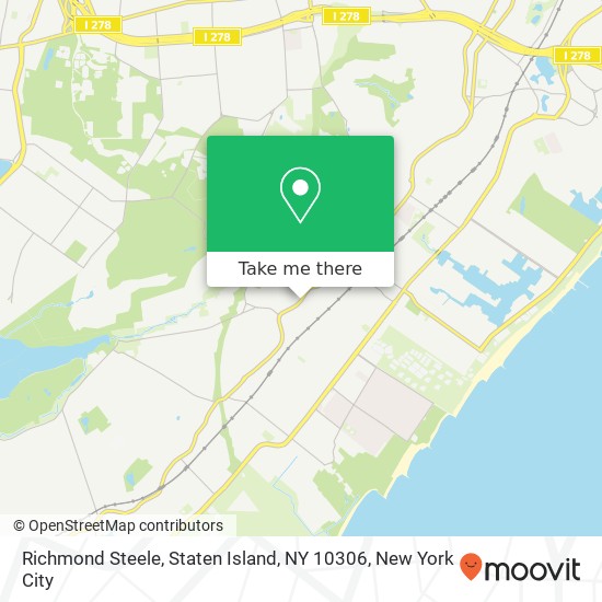 Mapa de Richmond Steele, Staten Island, NY 10306