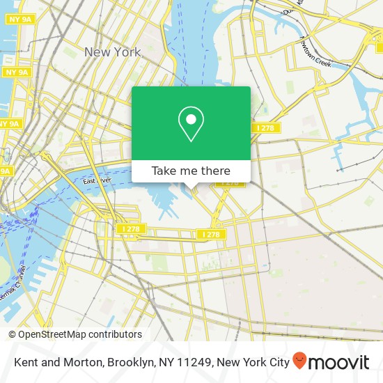 Mapa de Kent and Morton, Brooklyn, NY 11249