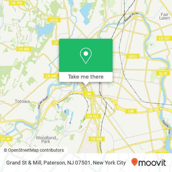 Grand St & Mill, Paterson, NJ 07501 map
