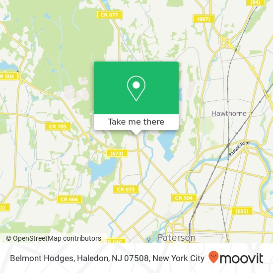 Mapa de Belmont Hodges, Haledon, NJ 07508