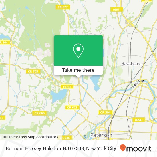 Mapa de Belmont Hoxsey, Haledon, NJ 07508