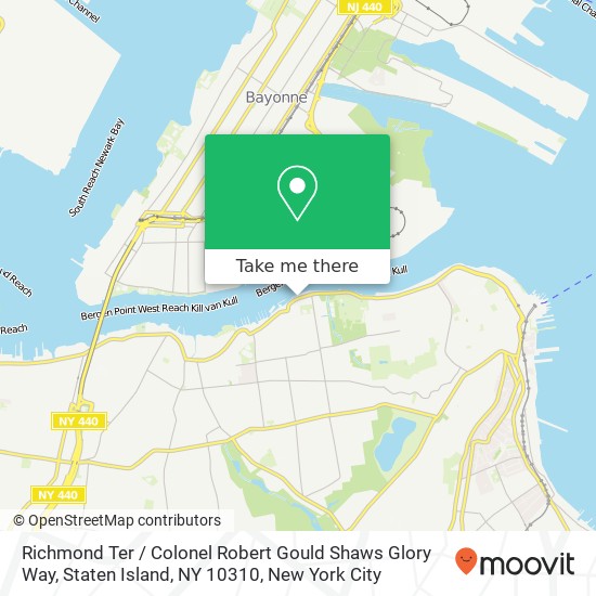 Richmond Ter / Colonel Robert Gould Shaws Glory Way, Staten Island, NY 10310 map