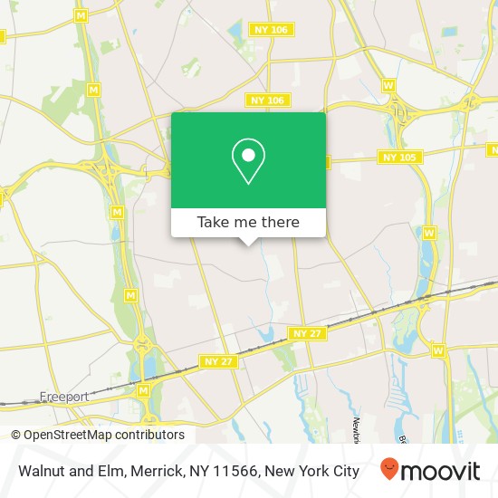 Mapa de Walnut and Elm, Merrick, NY 11566