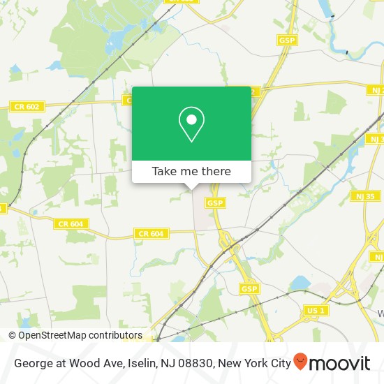 Mapa de George at Wood Ave, Iselin, NJ 08830