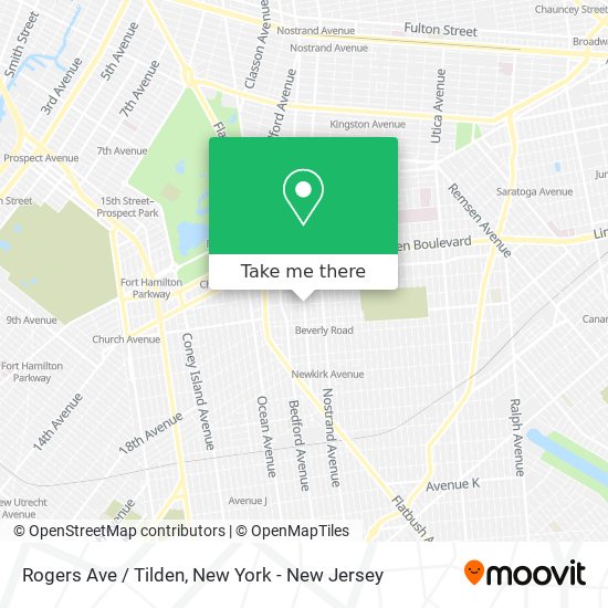 Mapa de Rogers Ave / Tilden