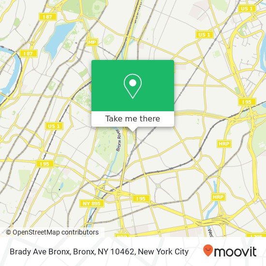 Brady Ave Bronx, Bronx, NY 10462 map
