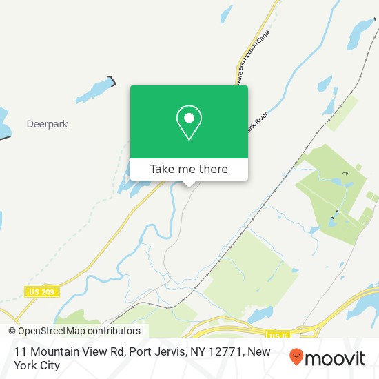 11 Mountain View Rd, Port Jervis, NY 12771 map