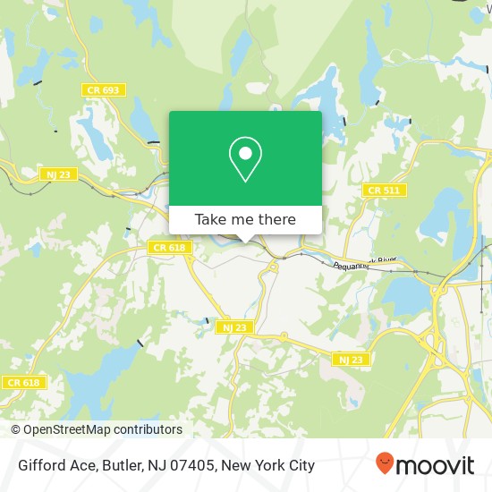 Mapa de Gifford Ace, Butler, NJ 07405