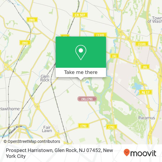 Prospect Harristown, Glen Rock, NJ 07452 map