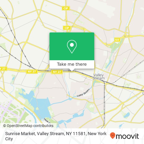 Mapa de Sunrise Market, Valley Stream, NY 11581