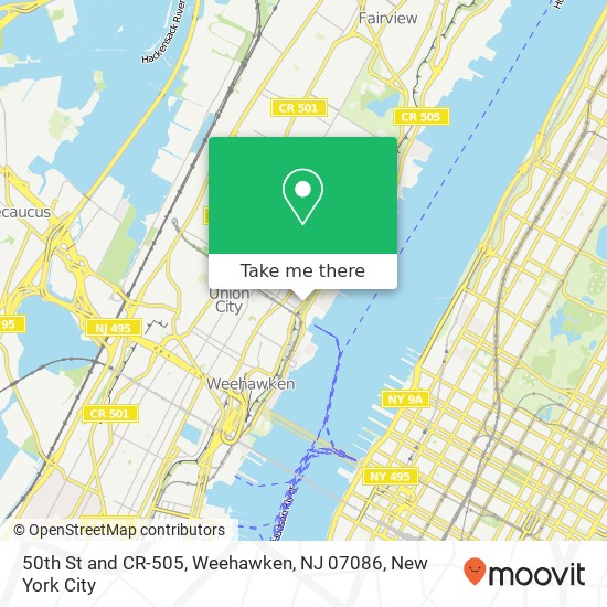 50th St and CR-505, Weehawken, NJ 07086 map
