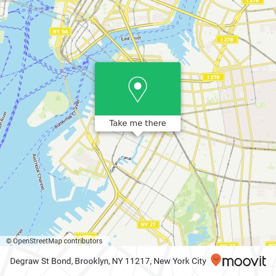 Mapa de Degraw St Bond, Brooklyn, NY 11217