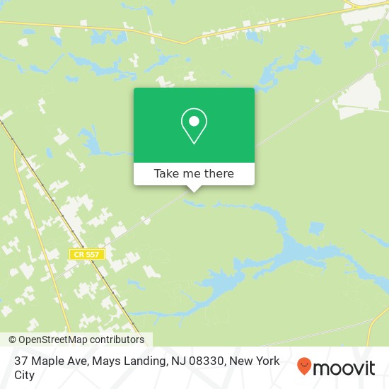 Mapa de 37 Maple Ave, Mays Landing, NJ 08330