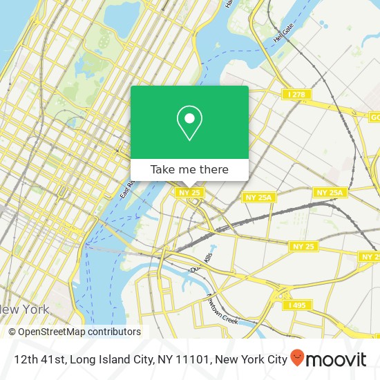 Mapa de 12th 41st, Long Island City, NY 11101