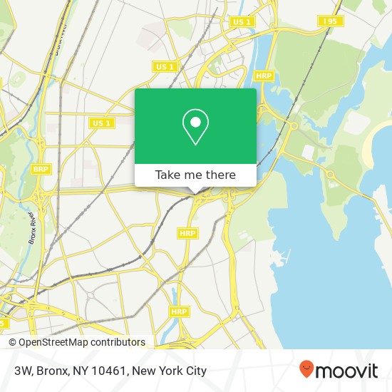 Mapa de 3W, Bronx, NY 10461
