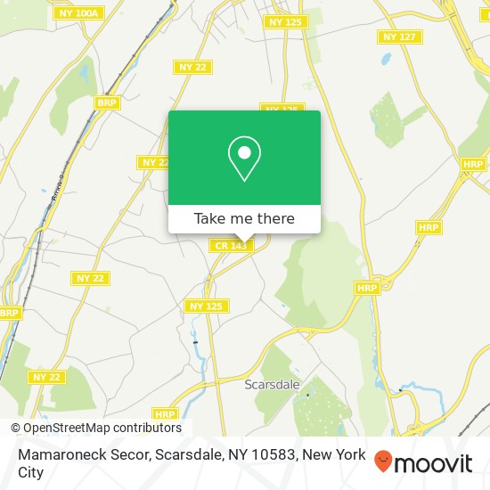 Mapa de Mamaroneck Secor, Scarsdale, NY 10583