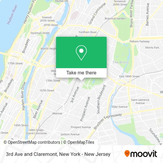 3rd Ave and Claremont map